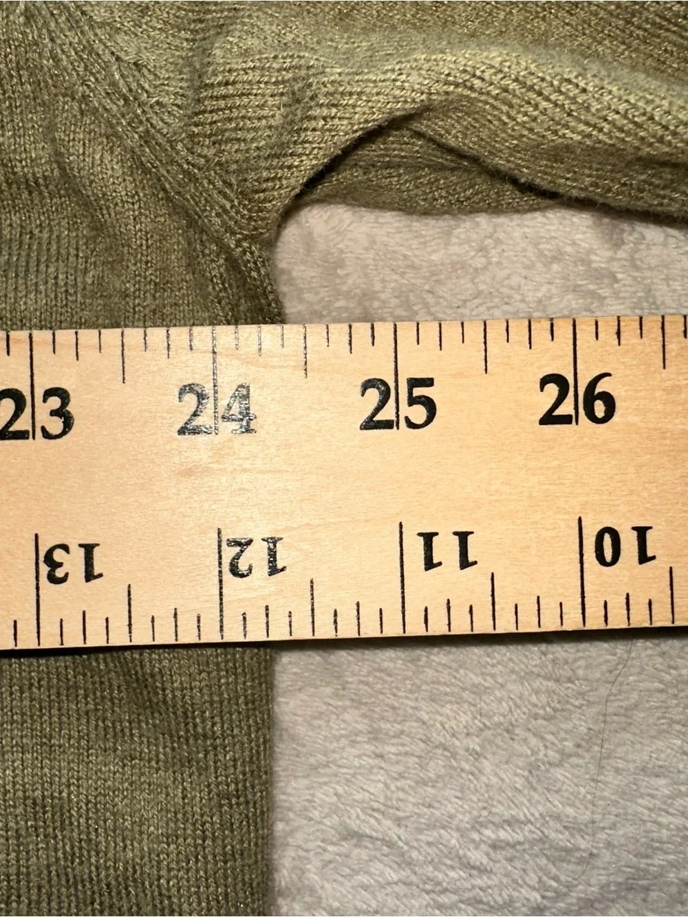 Orvis Sweater Mens XL Olive Green Cotton Silk Cashmere Quarter Zip Pullover